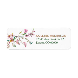 Pink Cherry Blossom Retouradres Etiket