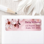 Pink Cherry Blossom return address labels (Insitu)
