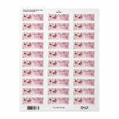 Pink Cherry Blossom return address labels (Full Sheet)