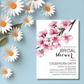 Pink Cherry Blossom Sakura Greenery Vrijgezellenfe Kaart