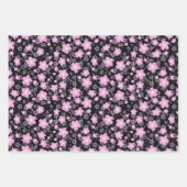 Pink Cherry Blossom Sakura Oriental Floral Pattern Inpakpapier Vel (Voorkant 2)