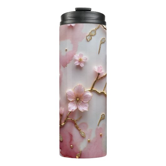 Pink Cherry Blossom - Spring Vibes Thermosbeker (Voorkant)