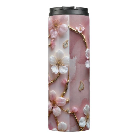 Pink Cherry Blossom - Spring Vibes Thermosbeker (Achterkant)