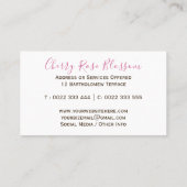 Pink Cherry Blossom Visitekaartje (Achterkant)