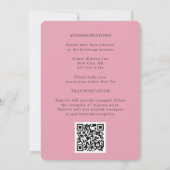 Pink Cherry Blossom Waterverf Floral Wedding Kaart (Achterkant)