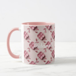 Pink Cherry Blossoms Bridesmaid Pink Combo Mug Mok