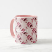 Pink Cherry Blossoms Bridesmaid Pink Combo Mug Mok (Voorkant links)