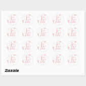 Pink Cherry Blossoms Bruiloft Save the Date Ronde Sticker (Vel)