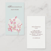Pink Cherry Blossoms Floral Spa en Salon Visitekaartje (Voorkant / Achterkant)