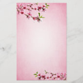 Pink Cherry Blossoms  Pink Briefpapier (Voorkant)