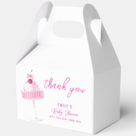 Pink Cherry Champagne Brunch Baby shower Bedankdoosjes