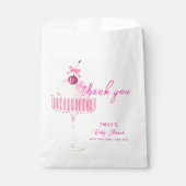 Pink Cherry Champagne Brunch Baby shower Bedankzakje (Voorkant)