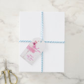 Pink Cherry Champagne Brunch bubbelig Baby shower Cadeaulabel (Met Touw)