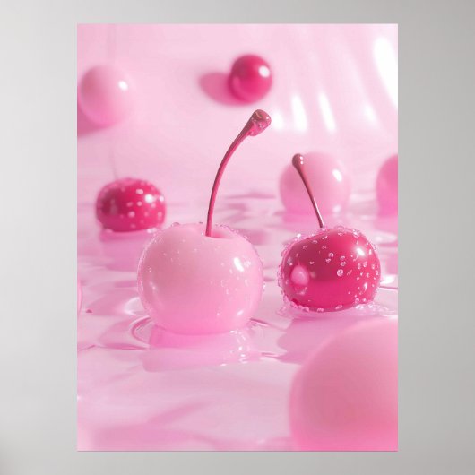 Pink Cherry Coquette Poster (Voorkant)
