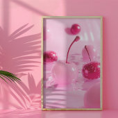 Pink Cherry Coquette Poster