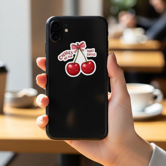  Pink Cherry Coquette Sticker | Girly Kindle 