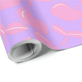 Pink Cherry Gift Wrap Girls Craft Party Cadeaupapier (Rol Hoek)