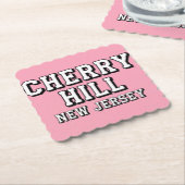Pink Cherry Hill New Jersey Onderzetter Set (Gebogen)