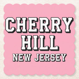 Pink Cherry Hill New Jersey Onderzetter Set