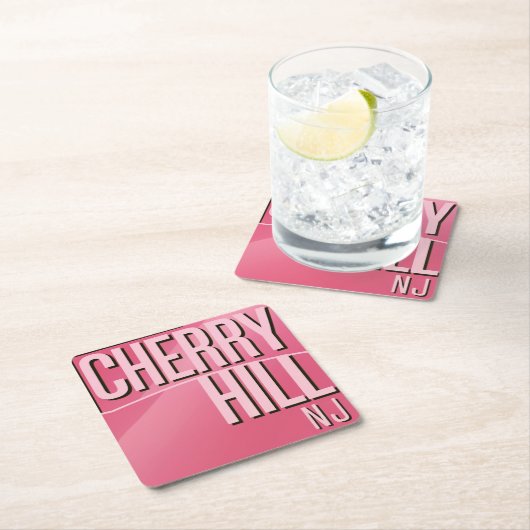 Pink Cherry Hill NJ Onderzetters (Insitu)