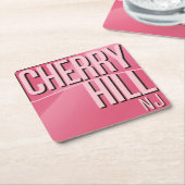 Pink Cherry Hill NJ Onderzetters (Schuin)