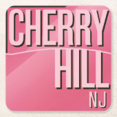 Pink Cherry Hill NJ Onderzetters (Voorkant)