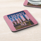 Pink Cherry Hill NJ Woorden Onderzetters (Linkerzijde)