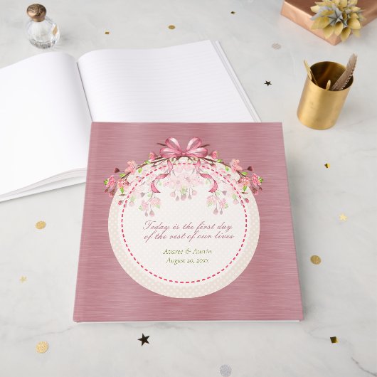 Pink Cherry is vandaag de eerste dag van ons leven Gastenboek (Voorkant open)