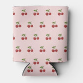 Pink Cherry Pattern Fresh Fruit Modern Party Blikjeskoeler (Voorkant)