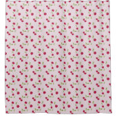 Pink Cherry Print Pattern Pink Cute Douchegordijn (Voorkant)