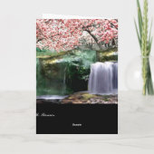 Pink Cherry Sakura Japanese Blossom Tree Kaart (Achterkant)