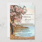 Pink Cherry Tree Butterfly Vrijgezellenfeest Kaart (Voorkant)