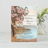 Pink Cherry Tree Butterfly Vrijgezellenfeest Kaart (Staand voorkant)