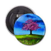 Pink Cherry Tree Button Flesopener (Voorkant)