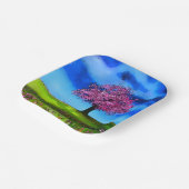 Pink Cherry Tree Papieren Bordje (Gebogen)