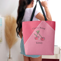 Pink Cherry Trendy Modern Schattige Kitschy Leuke 