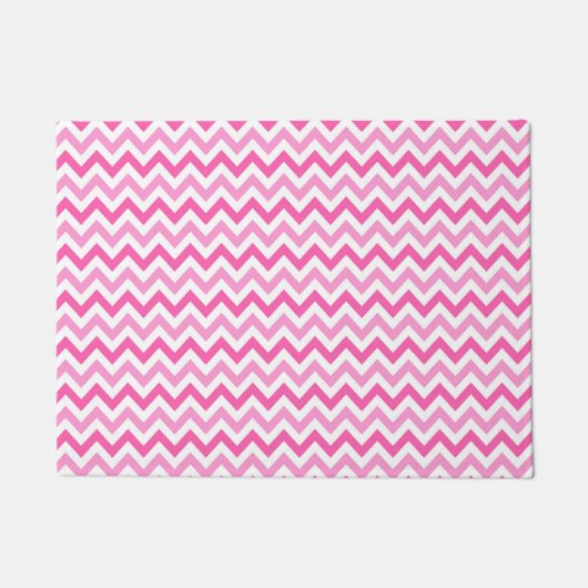 Pink Chevron Breast Cancer Awareness Pattern Deurmat (Voorkant)