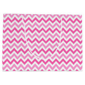Pink Chevron Breast Cancer Awareness Pattern Groot Cadeauzakje (Achterkant)