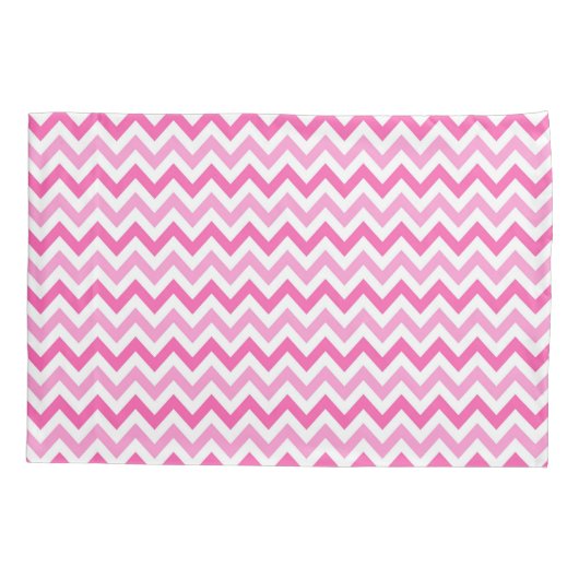 Pink Chevron Breast Cancer Awareness Pattern Kussensloop (Achterkant)