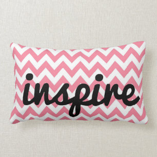 Pink Chevron Inspirerend Pillow Inspire Kussen