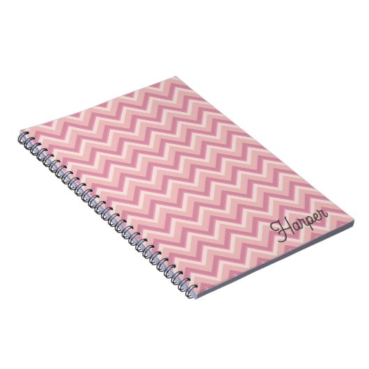 Pink Chevron Notitieboek (Rechterzijde)