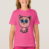 Pink Chibi Kitty T-shirt (Voorkant)