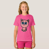 Pink Chibi Kitty T-shirt (Voorkant volledig)