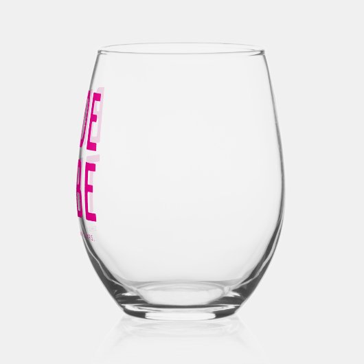 Pink Chic Bride Tribe Vrijgezellenfeest Wijnglas Zonder Voet (Links)