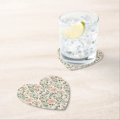 Pink Chic Floral Bridal Shower Kartonnen Onderzetters (Insitu)