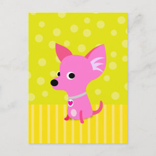 Pink Chihuahua briefkaart