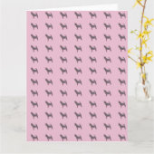 Pink Chihuahua Greeting Card Kaart (Gele Bloem)