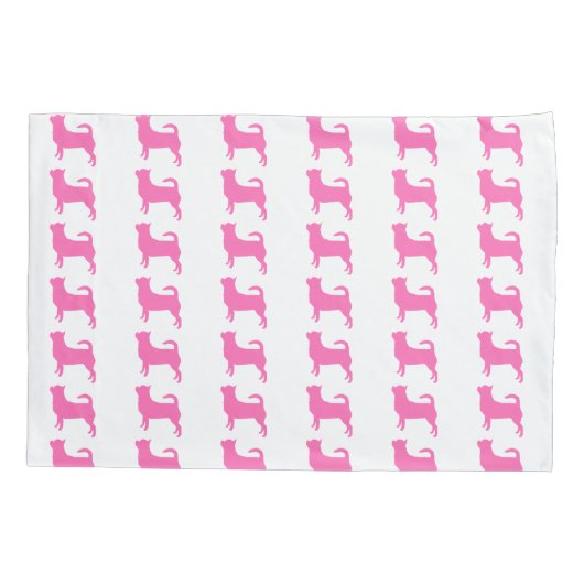 Pink Chihuahua Pillow Hoesje Kussensloop (Achterkant)