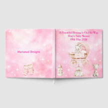 Pink Chinoiserie Baby Shower Guest Book