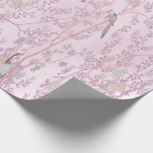 Pink Chinoiserie Bird Decoupage Cadeaupapier (Hoek)